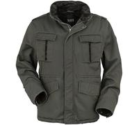 Black Premium by EMP Herren oliv-grüne Winterjacke mit versteckter Kapuze S
