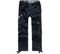 Black Premium by EMP Herren Schwarze Cargohose Army Vintage Trousers mit Zwei seitlichen Einschubtaschen S