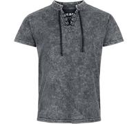 Black Premium by EMP Essential T-Shirt mit Schnürung T-Shirt schwarz in M