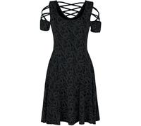 Black Premium by EMP Kleid mit Schnürung und keltisch anmutendem Print Kurzes Kleid schwarz in M