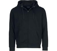 Black Premium by EMP Mask of Sanity Kapuzenjacke Herren - Schwarze Sweatjacke mit Kängurutasche & Logo-Patch - Dicke Kapuzenjacke für Festival & Alltag - Exklusiv bei EMP