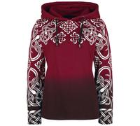 Black Premium by EMP Roter Kapuzenpullover mit keltisch anmutendem Print Kapuzenpullover schwarz rot in XL
