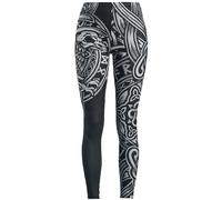 Black Premium by EMP Schwarze Leggings mit keltisch anmutendem Print Leggings schwarz in 3XL