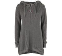 Black Premium by EMP Strickpullover mit Kapuze und Schnürung Strickpullover beige in M