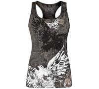 Black Premium by EMP Top mit Waschung und Print Top grau in XL