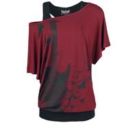 Black Premium by EMP When The Heart Rules The Mind T-Shirt bordeaux schwarz in S