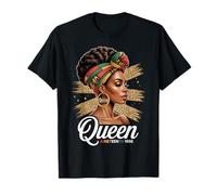 Black Queen Juneteenth Panafrikanische Flagge Melanin 1865 Damen T-Shirt
