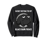 Black Rainfrog Schwarzer Regenfrosch Sweatshirt