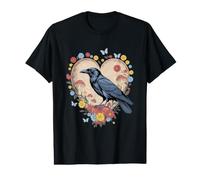 Black Raven Cottagecore Herz Blume Krähe Natur Krähe Preisgünstiges Grafik-T-Shirt