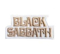Black Sabbath Aufnäher Text Logo Weiß, One Size Damen Herren