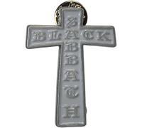 Black sabbath Cross Band Logo Pin Badge One Size