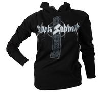 Black Sabbath - Girlie Kapuzenpullover Grey Cross - schwarz L