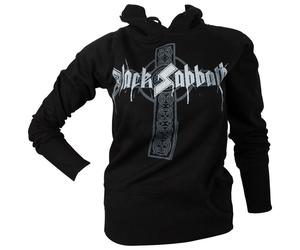Black Sabbath - Girlie Kapuzenpullover Grey Cross - schwarz S