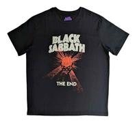 Rock Off Trade Herren-T-Shirt Black Sabbath The End Mushroom Cloud Schwarz Größe L