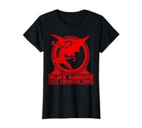 Black Sabbath Offizielle 1975 Europatour T-Shirt, Damen, Schwarz, 3XL