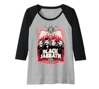 Black Sabbath Offizielle rote Flammen Raglan