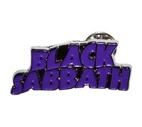 Black sabbath Purple Wavy Band Logo Pin Badge One Size