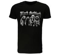 Black Sabbath Schwarz-Weiß-Foto-T-Shirt - offizielles Merchandise S Schwarz