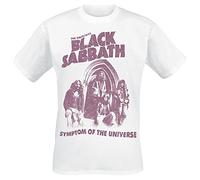 Black Sabbath Symptom of The Universe Männer T-Shirt weiß XXL 100% Baumwolle Band-Merch, Bands