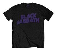 Black Sabbath Herren T-Shirt Wavy Logo Vintage, Black, L