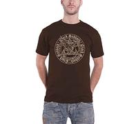 Black Sabbath T Shirt Henry Pyramid Emblem Band Logo Nue offiziell Unisex Braun XL