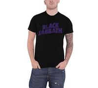 Black Sabbath T Shirt Wavy Band Logo Vintage Distressed Nue offiziell Herren