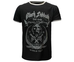 Black Sabbath The End World Tour Ringer-T-Shirt L Schwarz