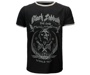 Black Sabbath The End World Tour Ringer-T-Shirt M Schwarz