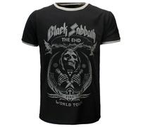 Black Sabbath The End World Tour Ringer-T-Shirt - offizielles Merchandise Größe: S Schwarz