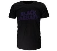 Black Sabbath Vintage Wavy Logo T-Shirt - Offizielles Merchandise 5XL Schwarz