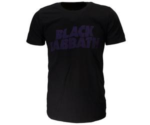 Black Sabbath Vintage Wavy Logo T-Shirt - Offizielles Merchandise M Schwarz