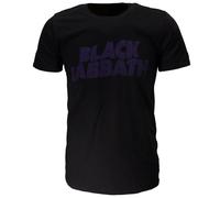 Black Sabbath Vintage Wavy Logo T-Shirt - Offizielles Merchandise S Schwarz