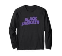Black Sabbath Wellenförmiges Logo Lila Langarmshirt