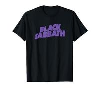 Black Sabbath Wellenförmiges Logo Lila T-Shirt