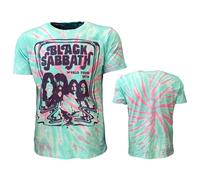 Black Sabbath World Tour 1978 Dip Dye T-Shirt - Offizielles Merchandise S Mehrfarbig