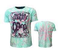 Black Sabbath World Tour 1978 Dip Dye T-Shirt - Offizielles Merchandise XL Mehrfarbig