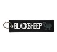 Black Sheep schwarzes Schaf gestickter Schlüsselanhänger Keychain Aufnäher Patch