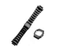 (Black)Stainless Steel Watch Band Replacement + Watch Cover for Casio G-SHOCK GW-5000/5035/DW5600