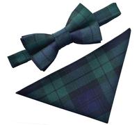 Black Watch Schottenkaro, Fliege und Einstecktuch