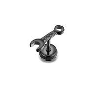 BlackAmazement 316L Edelstahl Fake Plug Schraubenschlüssel Werkzeug Wrench Tool gold silber Piercing Ohr Ohrstecker Herren Damen (Schwarz)