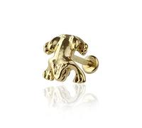 BlackAmazement 316L Edelstahl Labret Monroe Tragus Helix Ohrstecker Piercing Frosch Frog silber gold Damen Herren (Gold)