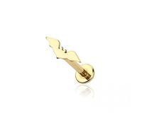 BlackAmazement 316L Edelstahl Labret Ohrstecker Tragus Helix Monroe Piercing Fledermaus Bat Silber Gold Schwarz Gothic Damen Herren (Farbe Gold - Stablänge 6mm)