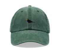 Blackbird Baseballkappe Vintage Washed Unisex Dad Hat Verstellbar, flaschengrün, Einheitsgröße