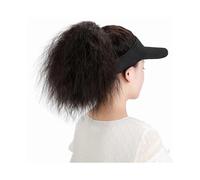 (Blackbrown)Girls Baseball Hat with Hair Extensions Headwear Baseball Hat Show Small Face Versatile Baseball Hat Daily Wear Light Brown