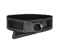 BlackButterfly Kunstleder Taillengürtel Damen Nieten | 6,5 cm Breit, Pyramidennieten, Gothic-Hakenverschluss, Elastischer Rücken, Größen S-XXL, Taillenformer