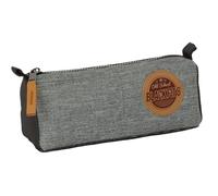 BLACKFIT8 OLD SCHOOL Federmäppchen, recycelbarer Stoff, Federmäppchen für Kinder, ideal für Kinder im Schulalter, bequem und vielseitig, Qualität und Widerstandsfähigkeit, 21 x 7 x 8 cm, Schwarz /