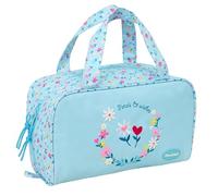BLACKFIT8 PÉTALOS - Rechteckige Kulturtasche mit Griff, Kinder-Kulturbeutel, anpassbar an den Wagen, ideal für Kinder von 5 bis 14 Jahren, bequem und vielseitig, Qualität und Widerstandsfähigkeit, 31