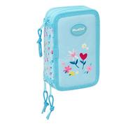 BLACKFIT8 PÉTALOS Schulmäppchen mit 37 nützlichen Utensilien, Federmäppchen für Kinder, ideal für Kinder von 5 bis 14 Jahren, bequem und vielseitig, Qualität und Widerstandsfähigkeit, 12,5 x 5,5 x