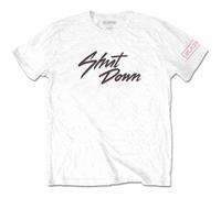 Blackpink T Shirt Shut Down Band Logo Nue offiziell Unisex Weiß XL