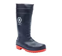 Blackrock Stahlkappe Gummistiefel, S5 FO SR Sicherheitsstiefel, Herren Damen Gummi PVC Nitril Stiefel, waschbar, Gartenarbeit, breite Wade, Bau, Arbeit